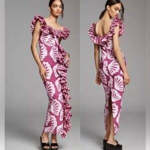 NWT! SIKA by Phyllis Taylor KC Off-the-Shoulder Ruffle Dress Size 0